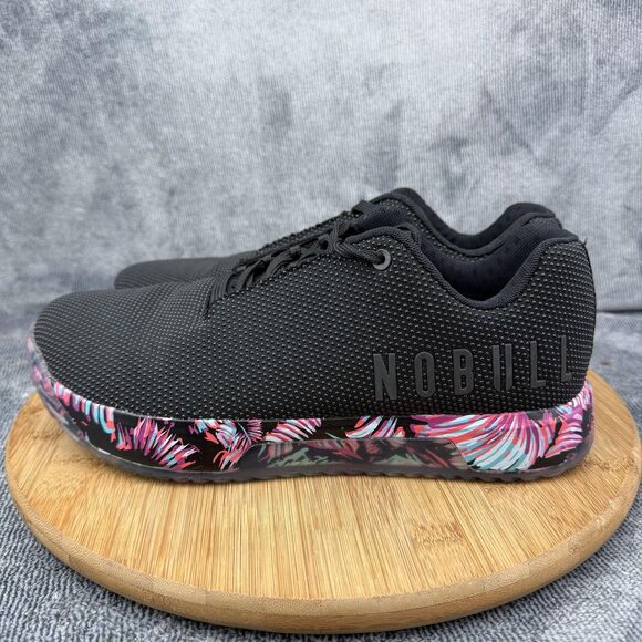 NOBULL Trainer Shoes Mens Size 9.5 Black Floral Low Top Training Sneakers main image 6